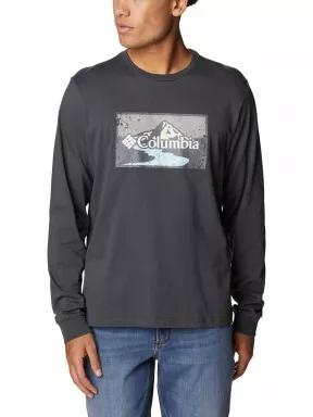 Columbia Csc Seasonal Logo LS Tee férfi hosszú ujjú póló fekete színben 1