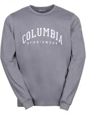Columbia Csc Seasonal Logo LS Tee férfi hosszú ujjú póló szürke színben 1