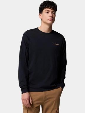 Columbia CSC Seasonal Logo Long Sleeve Tee férfi hosszú ujjú póló fekete színben 1
