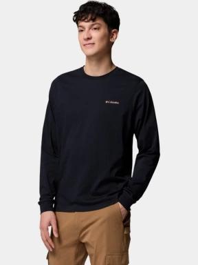 Columbia CSC Seasonal Logo Long Sleeve Tee férfi hosszú ujjú póló fekete színben 3