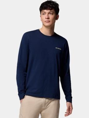 Columbia CSC Seasonal Logo Long Sleeve Tee férfi hosszú ujjú póló kék színben 1