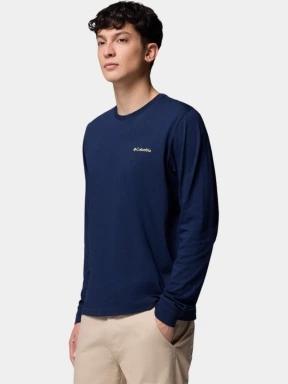 Columbia CSC Seasonal Logo Long Sleeve Tee férfi hosszú ujjú póló kék színben 3