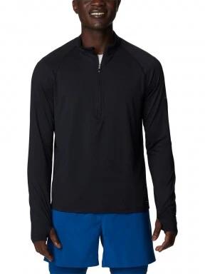 Columbia M Endless Trail 1/2 Zip Mesh Long Sleeve férfi polár pulóver fekete színben 1