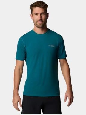 Columbia M Endless Trail Running Tech Tee férfi rövid ujjú sport póló zöld színben 1