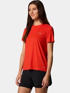 Columbia W Endless Trail Running Tech Tee női rövid ujjú sport póló piros színben 3