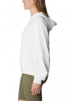 Columbia Columbia Logo III French Terry Hoodie női kapucnis pulóver fehér színben 3