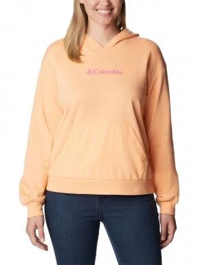 Columbia Columbia Logo III French Terry Hoodie női kapucnis pulóver narancssárga színben 1