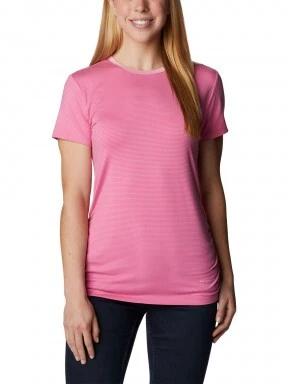 Columbia Leslie Falls Short Sleeve Shirt női rövid ujjú sport póló rózsaszín színben 1