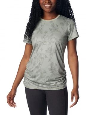 Columbia Leslie Falls Short Sleeve női ujjatlan sport póló zöld színben 1