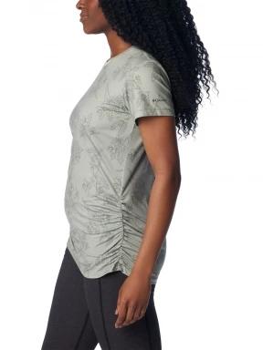 Columbia Leslie Falls Short Sleeve női ujjatlan sport póló zöld színben 3
