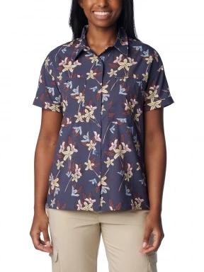 Columbia Silver Ridge Utility Short Sleeve Shirt női rövid ujjú túraing kék színben 1