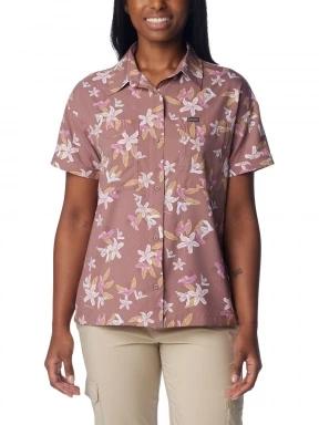 Columbia Silver Ridge Utility Short Sleeve Shirt női rövid ujjú túraing lila színben 1