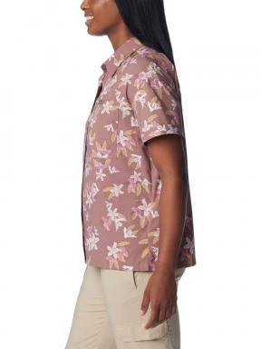 Columbia Silver Ridge Utility Short Sleeve Shirt női rövid ujjú túraing lila színben 3