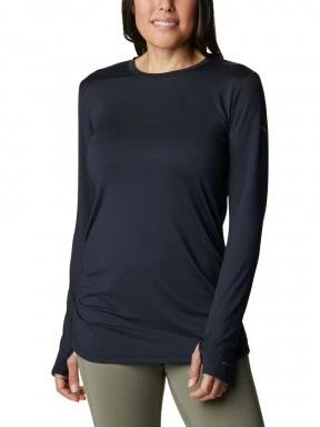 Columbia Leslie Falls Long Sleeve Shirt női hosszú ujjú sport póló fekete színben 1