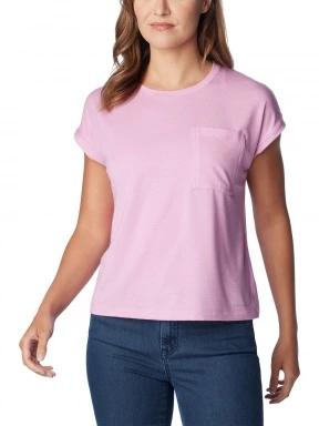 Columbia Boundless Trek Short Sleeve Tee női rövid ujjú póló rózsaszín színben 1