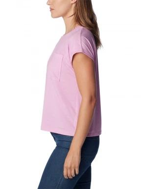 Columbia Boundless Trek Short Sleeve Tee női rövid ujjú póló rózsaszín színben 3