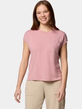 Columbia Boundless Trek Short Sleeve Tee női rövid ujjú póló rózsaszín színben 1