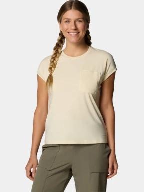Columbia Boundless Trek Short Sleeve Tee női rövid ujjú póló sárga színben 1