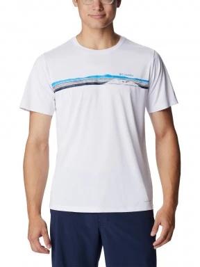 Columbia Columbia Hike Graphic SS Tee férfi rövid ujjú sport póló fehér színben 1