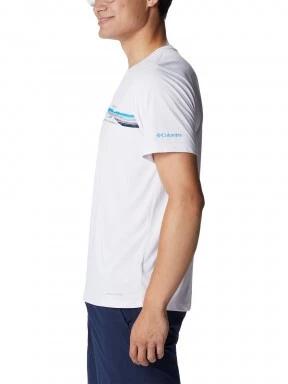Columbia Columbia Hike Graphic SS Tee férfi rövid ujjú sport póló fehér színben 3