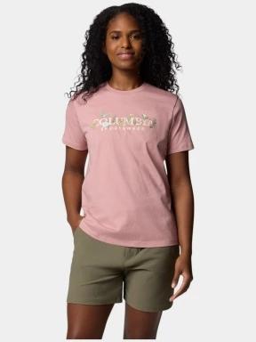 Columbia Boundless Beauty Logo SS Tee női rövid ujjú póló rózsaszín színben 1