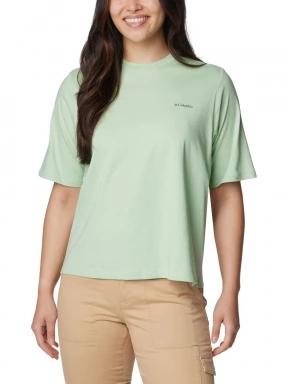 Columbia North Cascades Graphic Short Sleeve Tee női rövid ujjú póló zöld színben 1