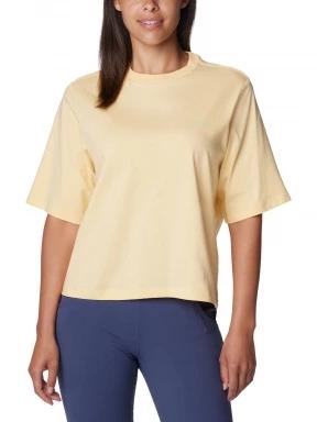 Columbia North Cascades Graphic Short Sleeve Tee női rövid ujjú póló sárga színben 1