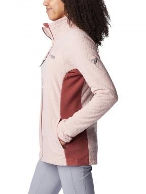 Columbia Titan Pass 3.0 Full Zip Fleece női polár pulóver rózsaszín színben 3