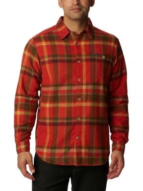 Columbia Pitchstone Heavyweight Flannel Shirt férfi hosszú ujjú ing piros színben 1
