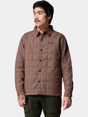 Columbia Landroamer Quilted Shirt Jacket férfi átmeneti kabát barna színben 1