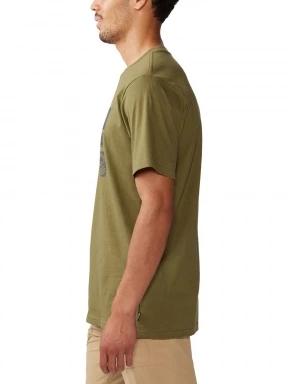 Mountain Hardwear Desert Check Short Sleeve férfi rövid ujjú póló zöld színben 3