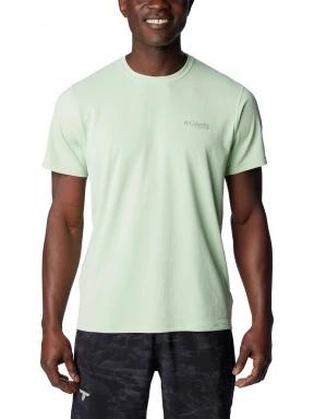 Columbia Summit Valley Short Sleeve Crew férfi rövid ujjú sport póló zöld színben 1
