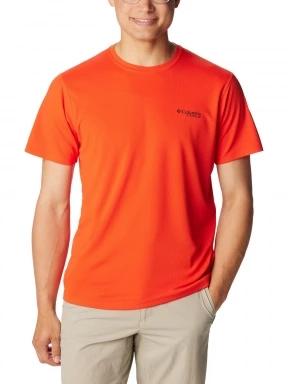 Columbia Summit Valley Short Sleeve Crew férfi rövid ujjú sport póló piros színben 1