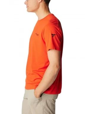Columbia Summit Valley Short Sleeve Crew férfi rövid ujjú sport póló piros színben 3