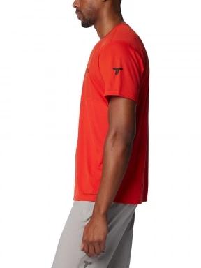 Columbia Cirque River Short Sleeve Crew férfi rövid ujjú sport póló piros színben 3
