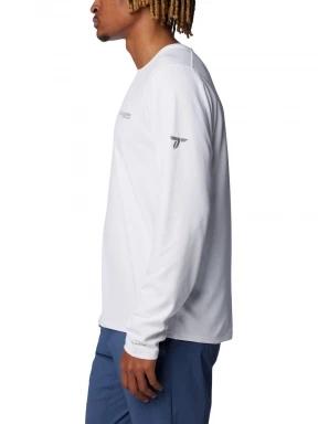 Columbia Summit Valley Long Sleeve Crew férfi hosszú ujjú sport póló fehér színben 3