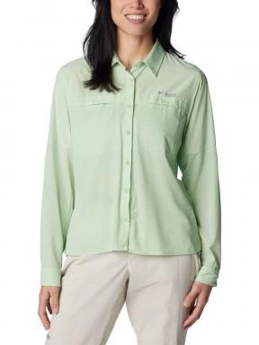 Columbia Cirque River Vented Woven Long Sleeve Shirt női hosszú ujjú túraing zöld színben 1