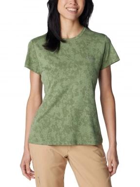 Columbia Bluebird Canyon Short Sleeve Crew női rövid ujjú sport póló zöld színben 1