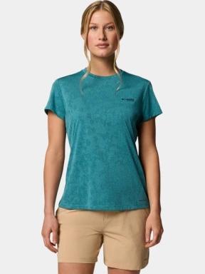 Columbia Bluebird Canyon Short Sleeve Crew női rövid ujjú sport póló zöld színben 1