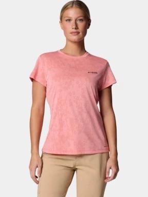 Columbia Bluebird Canyon Short Sleeve Crew női rövid ujjú sport póló piros színben 1