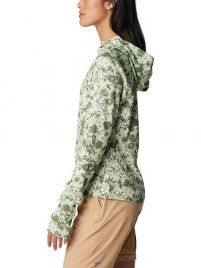 Columbia Summit Valley Hoodie női hosszú ujjú sport póló zöld színben 3