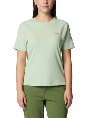 Columbia Summit Valley Short Sleeve Crew női rövid ujjú sport póló zöld színben 1