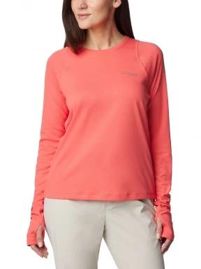 Columbia Summit Valley Long Sleeve Crew női hosszú ujjú sport póló piros színben 1