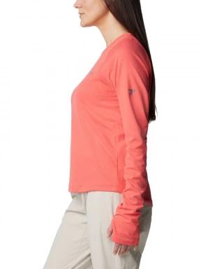 Columbia Summit Valley Long Sleeve Crew női hosszú ujjú sport póló piros színben 3