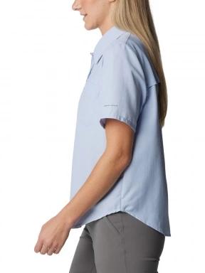 Columbia Silver Ridge 3.0 Short Sleeve Shirt női rövid ujjú túraing kék színben 3