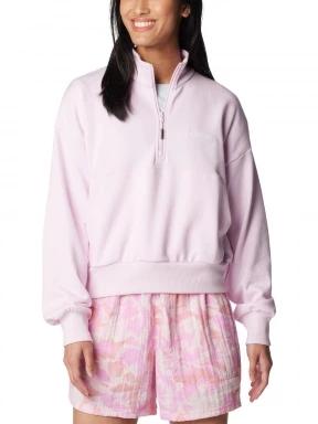 Columbia Marble Canyon French Terry Quarter Zip női pulóver rózsaszín színben 1