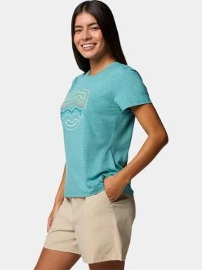 Columbia Sloan Ridge Graphic SS Tee női rövid ujjú póló zöld színben 3