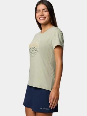 Columbia Sloan Ridge Graphic SS Tee női rövid ujjú póló zöld színben 3