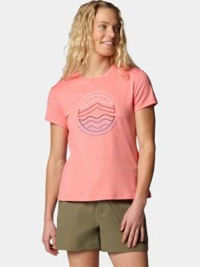 Columbia Sloan Ridge Graphic SS Tee női rövid ujjú póló piros színben 1