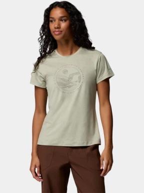 Columbia Sloan Ridge Graphic Short Sleeve Tee női rövid ujjú póló zöld színben 1